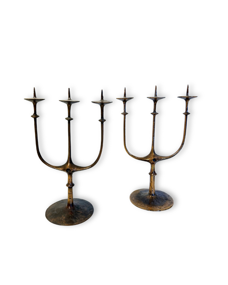 Vintage Brass Candle Holders